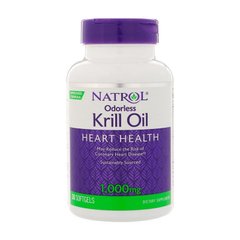 Масло криля Natrol Odorless Krill Oil Heart Health 1000 mg 30 капс Омега-3