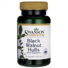 Черный Орех Swanson Black Walnut Hulls 500 mg 60 капсул