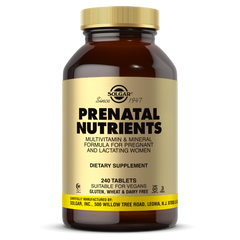 Мультивітаміни для Вагітних, Prenatal Nutrients, Solgar, 240 таблеток