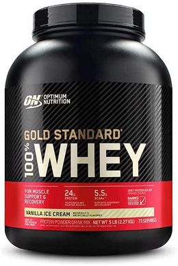 Сироватковий протеїн ізолят Optimum Nutrition EU Gold Standard 100% Whey 2270 грам vanilla ice cream