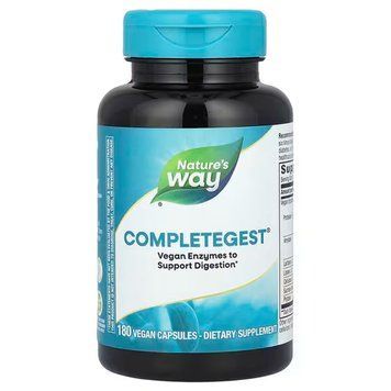 Пищеварительные ферменты, CompleteGest, Nature's Way, 180 веганских капсул