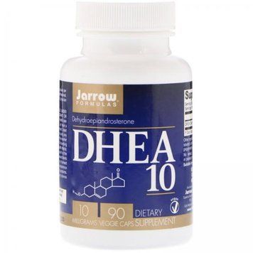 Дегідроепіандростерон 10 мг, DHEA, Jarrow Formulas, 90 гелевых капсул