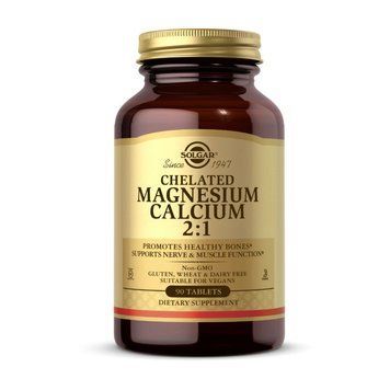 Магний кальций Solgar Chelated Magnesium Calcium 2:1 90 таблеток