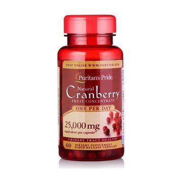 Журавлина Puritan's Pride Cranberry 25000 mg fruit concentrate One Per Day 60 капсул