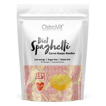 Дієтичні спагетті з морквою та конжаком OstroVit Diet Spaghetti Carrot Konjac Noodles 400 г