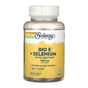 Вітамін Е з Селеном Solaray Bio Vitamin E with Selenium 268mg 60 м&rsquo;яких капсул
