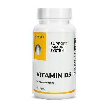 Вітамін D3 Progress Nutrition Vitamin D3 5000IU 90 м&rsquo;яких капсул