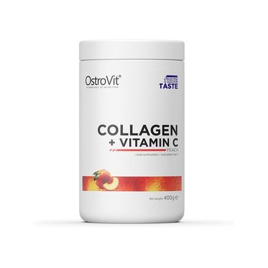 Колаген + вітамін С OstroVit Collagen + Vitamin C 400грамм Персик