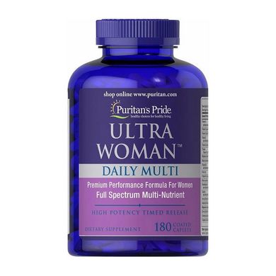 Витамины для женщин Puritan's Pride Ultra Woman Daily Multi (180 таб)