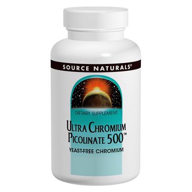 Ультра Хром Піколінат 500 мкг, Ultra Chromium Picolinate, Source Naturals, 60 таблеток