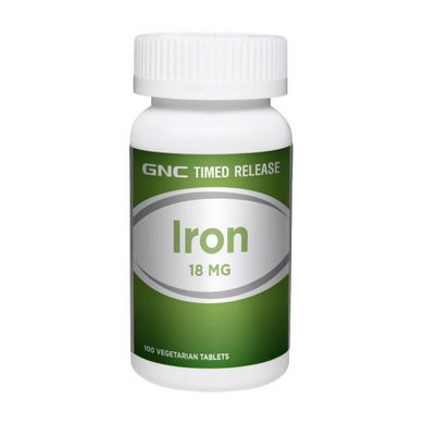 Залізо GNC Iron 18 mg 100 таблеток