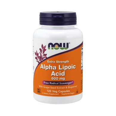 Альфа-липоевая кислота Now Foods Alpha Lipoic Acid 600 mg Extra Strength 120 капсул
