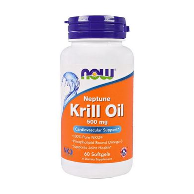 Масло криля Now Foods Krill Oil 500 mg 60 капс омега 3