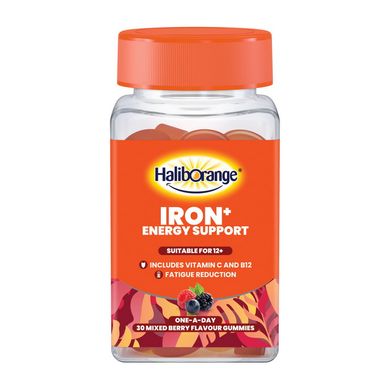 Залізо Haliborange Iron + Energy Support 30 жув. цукерок mixed berry