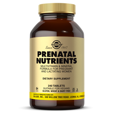 Мультивитамины для Беременных, Prenatal Nutrients, Solgar, 240 таблеток