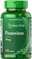Калий Puritan's Pride Potassium 99 mg 250 капсул