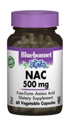 NAC N-Ацетил-L-цистеїн 500мг, Bluebonnet Nutrition, 60 гелевих капсул