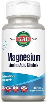 Хелатний магній KAL Magnesium Chelated 220 мг 100 таблеток