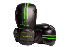 Боксерські рукавиці PowerPlay 3016 Чорно-Зелені 8 унцій