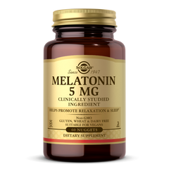 Мелатонин Solgar Melatonin 5 mg 60 жев. таблеток