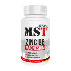 Цинк магний B6 MST Zinc Magnesium B6 120 вег. капсул