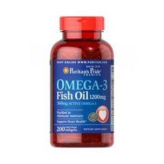 Омега 3 Puritan's Pride Omega-3 Fish Oil 1200 mg 200 капс риб'ячий жир