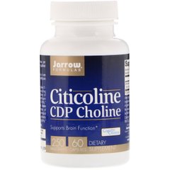 Цитиколин, 250 мг, CDP Choline, Jarrow Formulas, 60 капсул