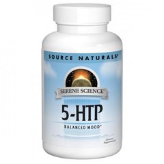 5-HTP (гидрокситриптофан) , 100 мг, Serene Science, Source Naturals, 60 капсул