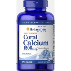Кораловий кальцій Puritan's Pride Triple Strength Coral Calcium 1500 mg 120 капсул
