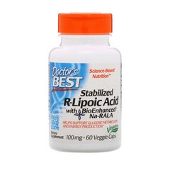 R-липолевая кислота Doctor's Best Stabilized R-lipoic Acid 100 mg (60 капс)