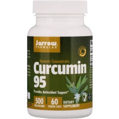 Куркумін, Curcumin 95, 500 мг, Jarrow Formulas, 60 капсул