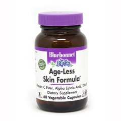 Формула Омолодження Шкіри, Bluebonnet Nutrition, Age-Less Skin Formula 60 рослинних капсул