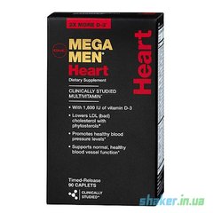 Вітаміни для чоловіків GNC Mega Men Heart (90 таб) для серця мега мен