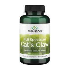 Кошачий коготь Swanson Full Spectrum Cat's Claw 500 mg 100 капсул