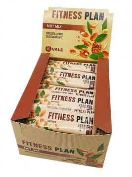 Протеїнові батончики Vale Fitness Plan Muesli Bar 30 x 30 грам Горіховий мікс