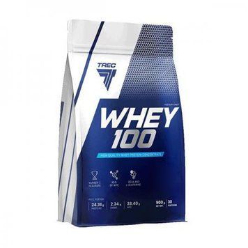 Сывороточный протеин концентрат Trec Nutrition Whey 100 900 грамм Банан