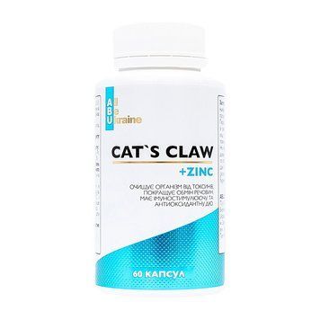 Котячій кіготь з Цинком All Be Ukraine Cat`s Claw + Zinc 60 Капсул