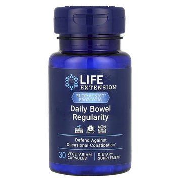 Пробіотик для регулярної роботи кишечника, 57,5 мг, Florassist Probiotic, Life Extension, 30 вегетаріанських капсул