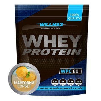 Сывороточный протеин концентрат Willmax Whey Protein 80 40 грамм Манговий сорбет