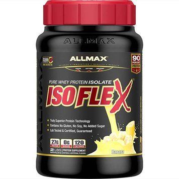 Сироватковий протеїн ізолят AllMax Nutrition IsoFlex 907 грамм Banana