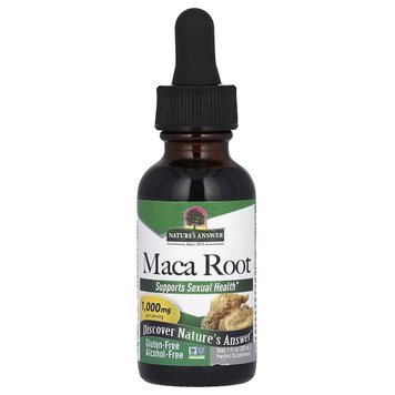 Мака, 1000 мг, без спирту, Maca Root, Alcohol-Free, Nature's Answer, 30 мл