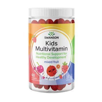 Дитячі Мультивітаміни Swanson Kids Multivitamin 60 жув. цукерок Mixed Fruit