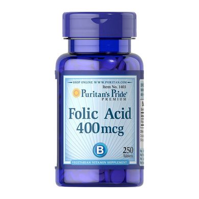 Фолієва кислота Puritan's Pride Folic Acid 400 mcg (250 таб)