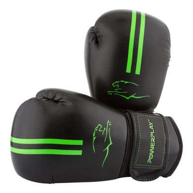 Боксерські рукавиці PowerPlay 3016 Чорно-Зелені 8 унцій
