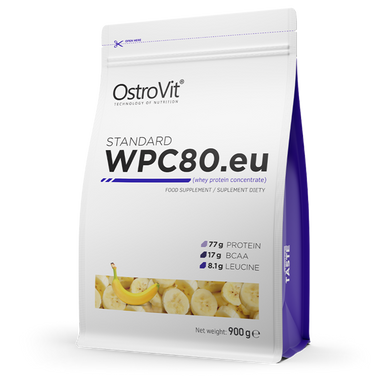 Сывороточный протеин концентрат OstroVit WPC80.eu 900 г banana