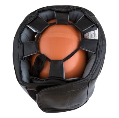Боксерський шолом тренувальний PowerPlay 3067 з бампером PU + Amara S Чорний