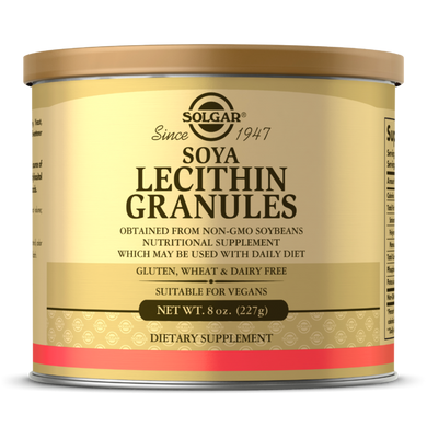 Соєвий Лецитин в гранулах, Soya Lecithin Granules, Solgar, 227 гр.