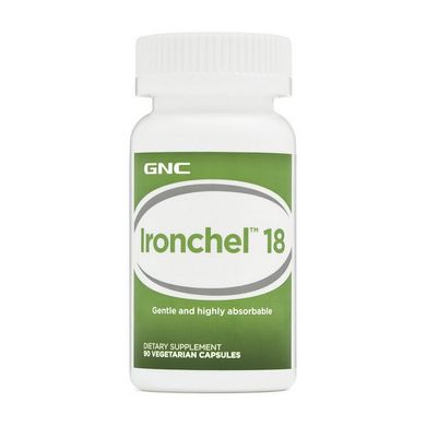 Железо GNC Ironchel 18 mg 90 таблеток