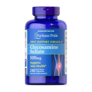 Глюкозамін Puritan's Pride Glucosamine Sulfate 500 mg 240 капсул