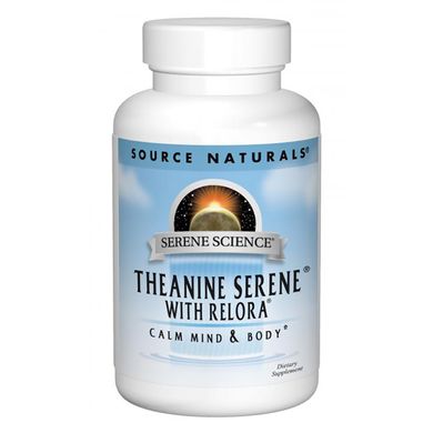 Теанін з Релорою, Serene Science, Source Naturals, 60 таблеток